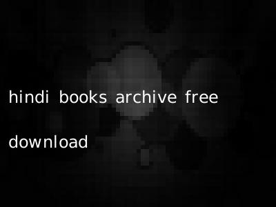 hindi books archive free download
