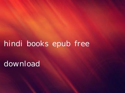 hindi books epub free download