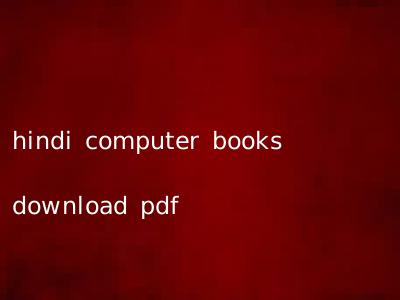 hindi computer books download pdf