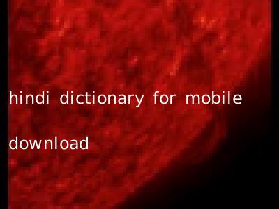 hindi dictionary for mobile download