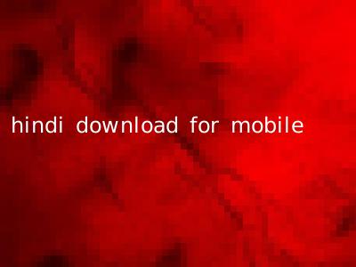 hindi download for mobile
