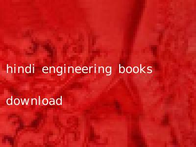 hindi engineering books download
