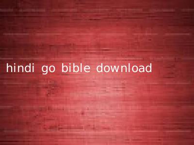 hindi go bible download