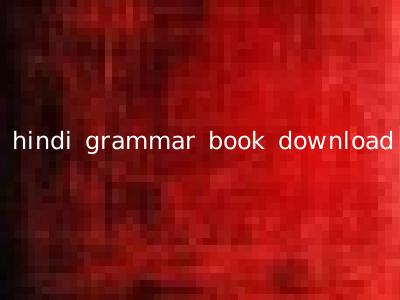hindi grammar book download