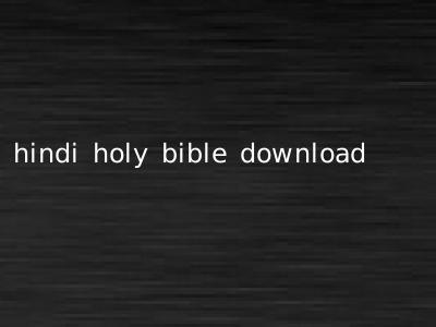 hindi holy bible download
