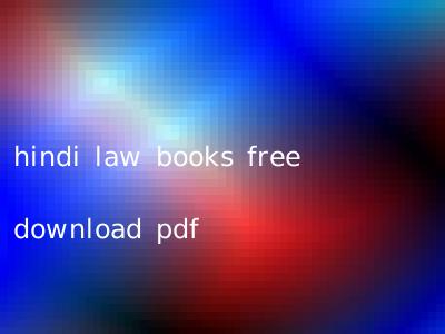 hindi law books free download pdf