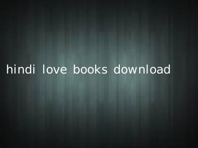 hindi love books download