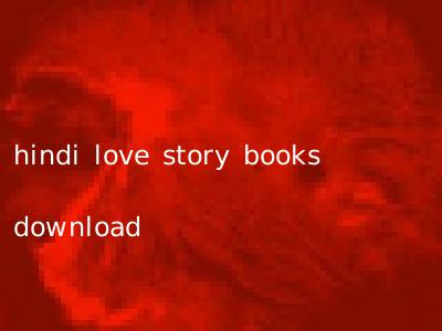 hindi love story books download