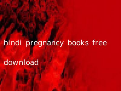 hindi pregnancy books free download