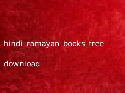 hindi ramayan books free download