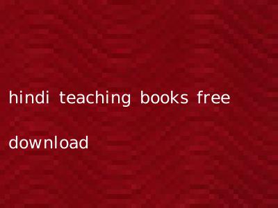 hindi teaching books free download