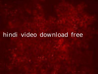 hindi video download free