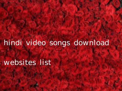 hindi video songs download websites list