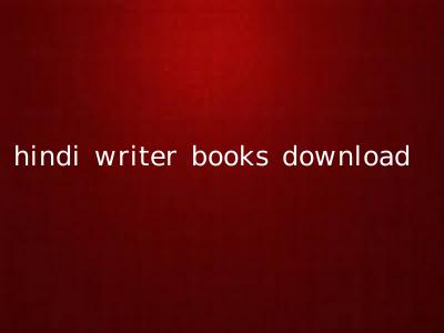 hindi writer books download