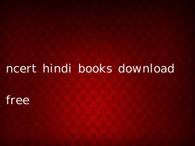 ncert hindi books download free