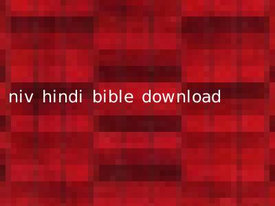 niv hindi bible download