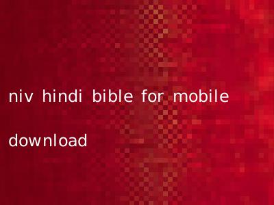 niv hindi bible for mobile download