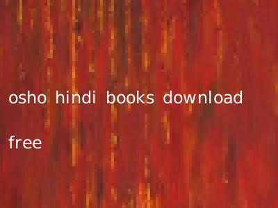 osho hindi books download free