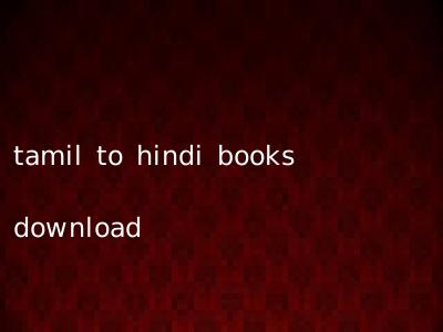 tamil to hindi books download