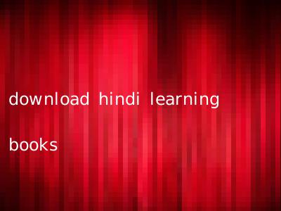 download hindi learning books
