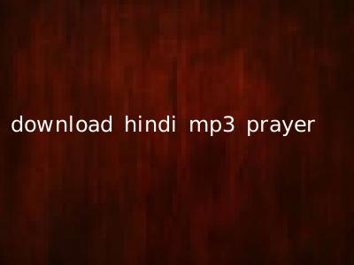download hindi mp3 prayer