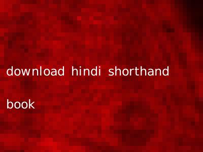 download hindi shorthand book