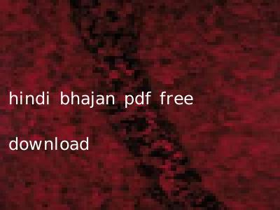 hindi bhajan pdf free download