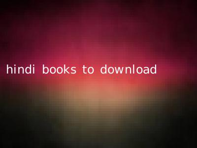 hindi books to download