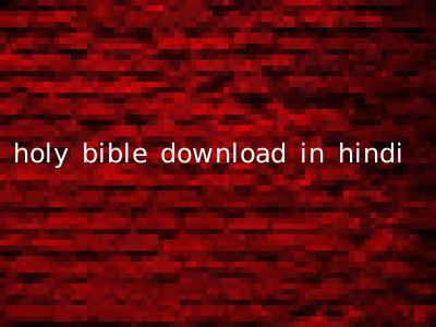 holy bible download in hindi