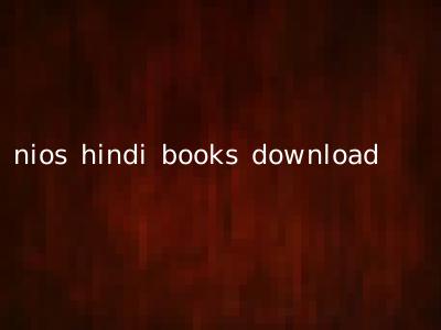 nios hindi books download